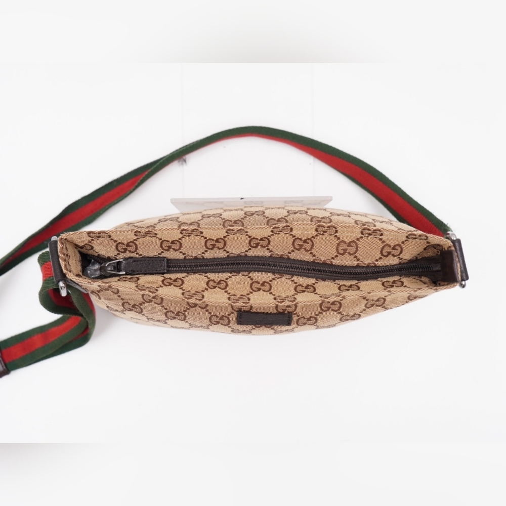 CD53 💖 GUCCI Monogram Web Flat Messenger Crossbody - Picture 3 of 12